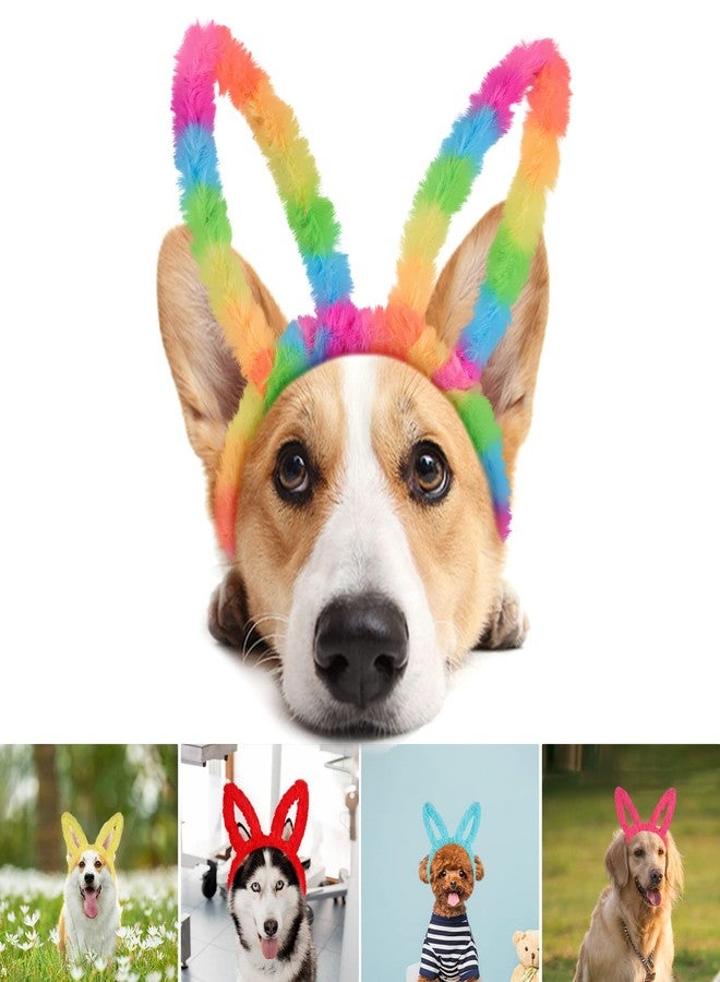 Fishdown Bunny Ears Headband,Plush Rabbit Ears Headbands,Fluffy Rabbit Ears Headband Easter Party, Cosplay Party Costume Headbands for Girls Women Kids,Set of 8 - Image 4