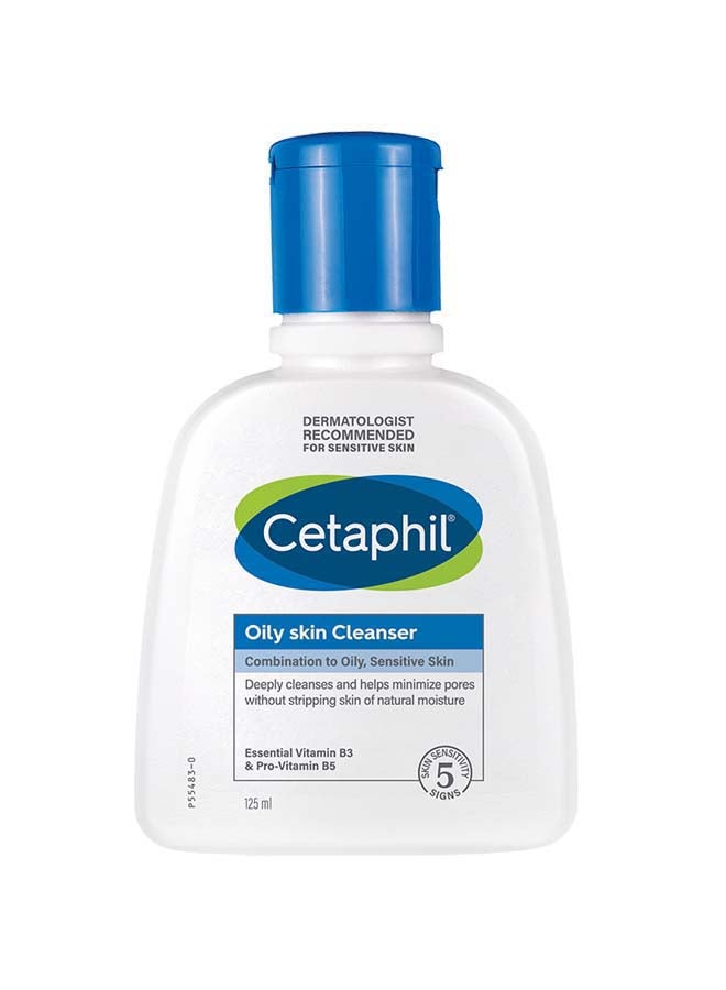 Cetaphil Oily Skin Control Routine: Foaming Oily Skin Cleanser 125ml + Moisturizing Cream 100g (Non-Comedogenic) UAE official Pack - Image 2