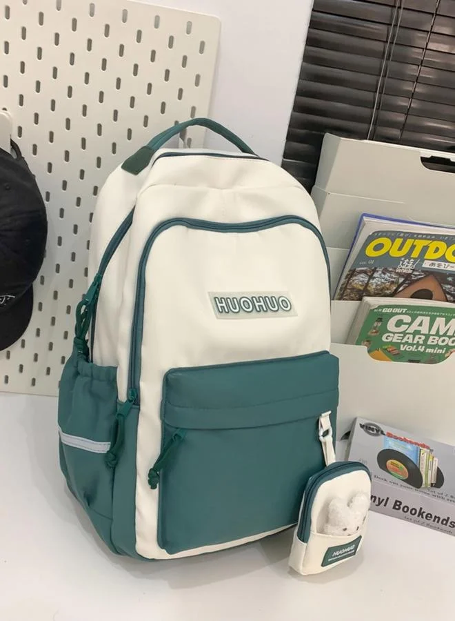Take Two Multi-Color College Style Collision Backpack with Small Pouch