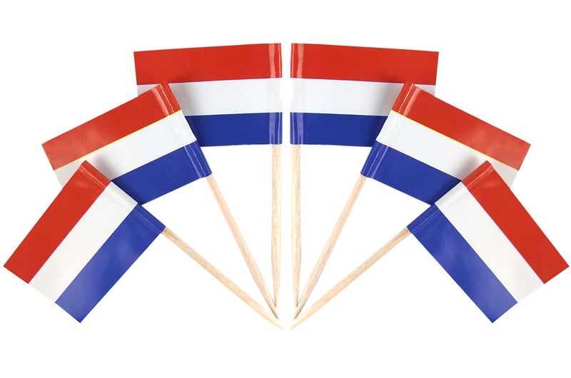 QQSD Netherlands Toothpick Flag Holland Small Mini Cupcake Topper Flags100 pcs - Image 2