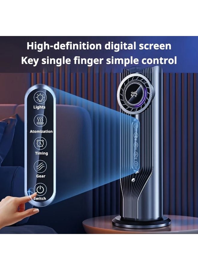 White Portable USB Desktop Air Cooler 6 Speed Fan Mist Humidifier Fast Cooling Quiet - Image 2