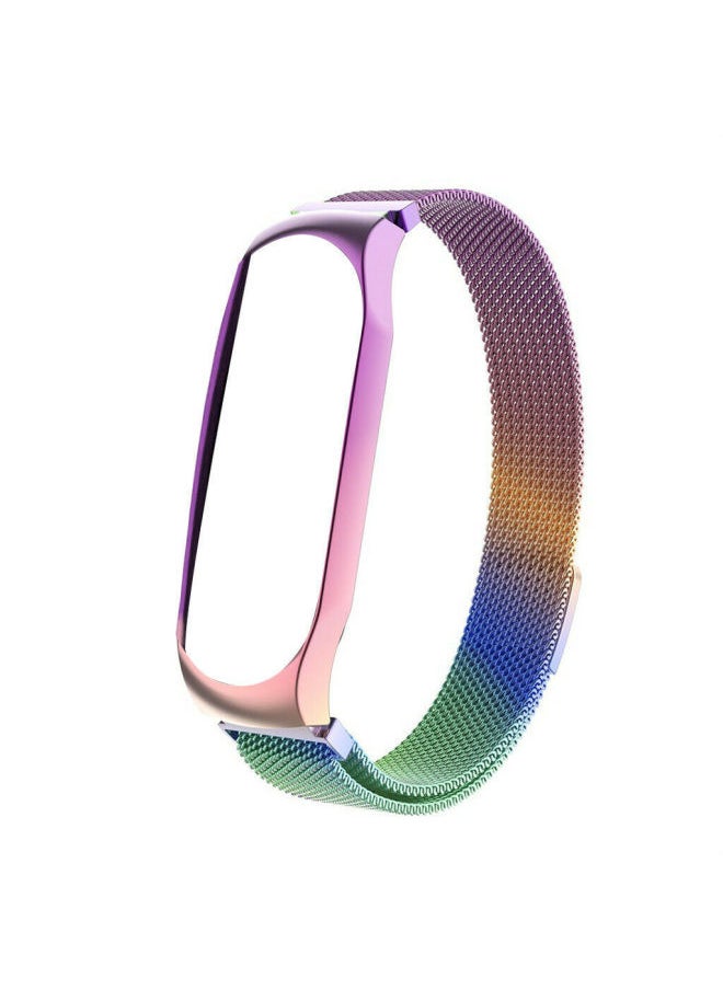 Generic - For XiaomiBracelet 3/4 Generation Universal Wristband For Xiaomi5.6.7 Generation Milanese Nice Stainless Steel Watch Band-Color:Millet 5 Rose Gold - Image 1