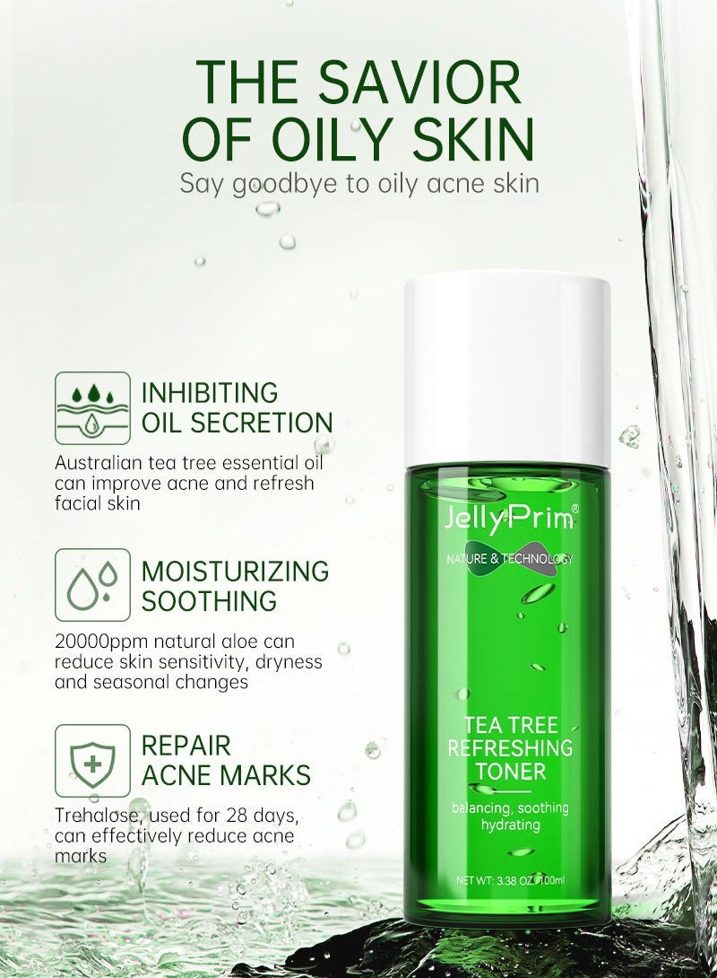 JellyPrim Fades Acne Marks And Brightens Skin Tone Tea Tree Toner 100ml - Image 2
