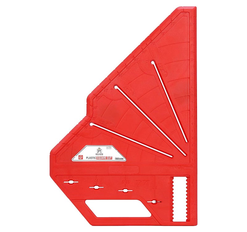 JPT 22.5°, 45°, 67.5° Multi-Angle Measuring Carpenter Square Marking Tool | ABS Plastic Build | High Precision Angle Guide | Built-in Pencil Holder | For Carpentry, Woodworking, Construction - Image 1