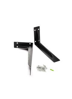 VIXEL Heavy Duty Shelf Brackets Corrosion-Resistant Reinforced and Sturdy Brackets for Shelf and Table Work Bench 10inch 2piece set