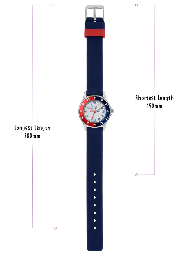 Tikkers Tikkers Boys Navy Silicone Strap Time Teacher Watch - ATK1040  - Image 3