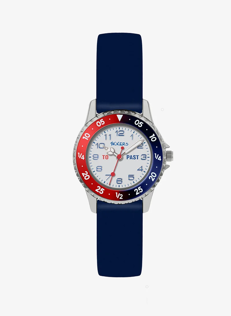 Tikkers  Tikkers Boys Navy Silicone Strap Time Teacher Watch - ATK1040 for Men | Best Price UAE