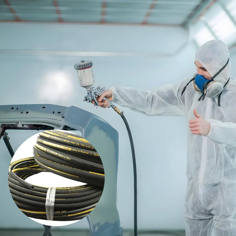 Sandblaster High-Pressure Rubber Hose, Abrasion-Resistant Cloth, 9.8 Ft Length, Oil-Resistant Design, 0.51 Inner Diameter - Image 2