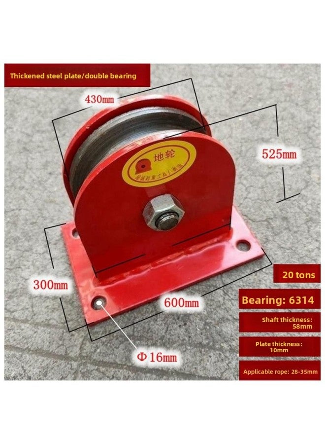 Lifting Ground Wheel Fixed Pulley Block Wire Rope Guide Reversing Pulley Single Wheel With Bearing 0.5-32 Tons Package
