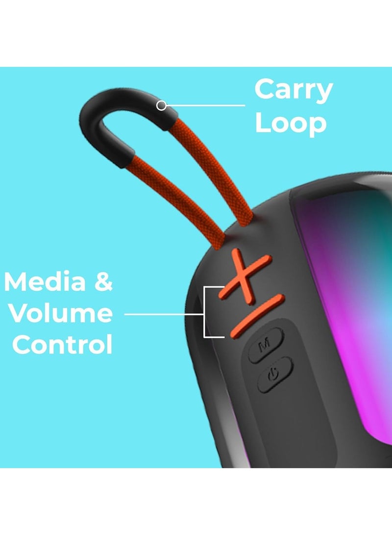 ZIDLI D1 SE Portable Wireless Bluetooth Speaker With Stereo Sound Quality and LED - Image 3