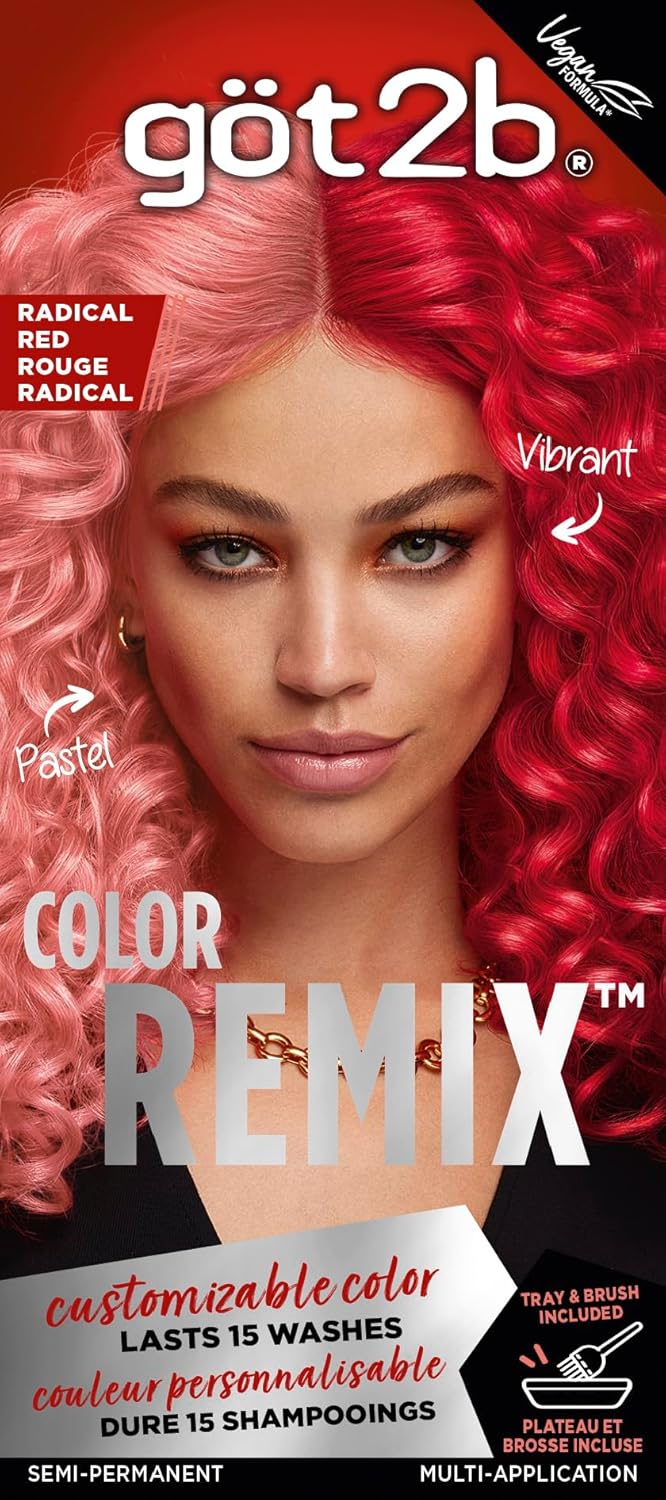 Got2b Color Remix Customizable SemiPermanent Hair Color 092 Radical Red