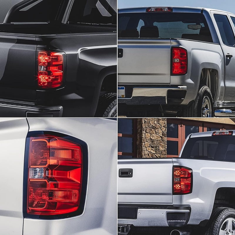 Huray Tail Lights Assembly for 2014-2018 Chevy Silverado - OE Style Rear Brake Lamp Assembly (Passenger Side, Black Trim) - Image 5
