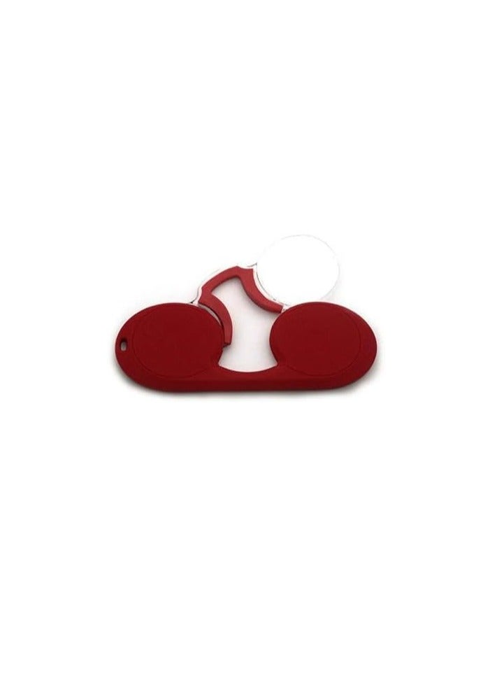 FIND MY Reader Silicone Nose Clip Reading Glass Mini Foam Glasses | Portable Reading Glasses For Men and Women (Red, 2, x)