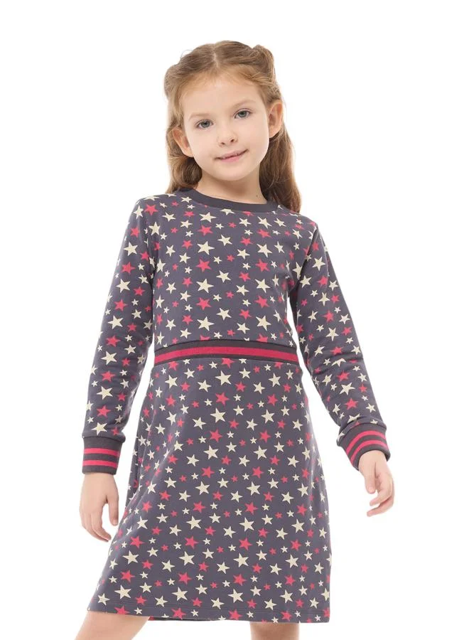 فكتور اند جين فستان كاجوال بطبعة نجوم