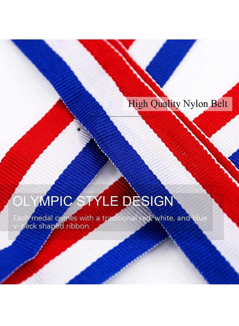 رات سو ١٢ قطعة من ميداليات الجوائز المعدنية للأطفال، ذهبية وفضية وبرونزية، مع نقشة الكأس للاحتفالات الرياضية والحفلات - Image 4