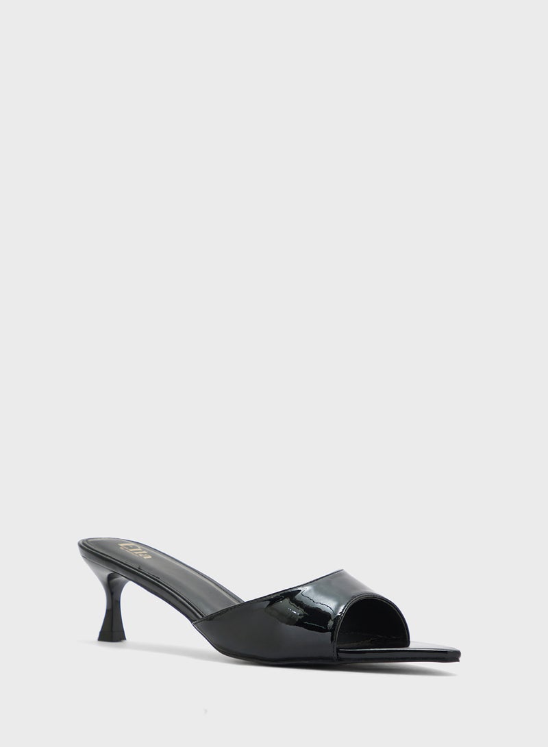 ELLA Pointed Toe Mule Heeled Sandal - Image 2