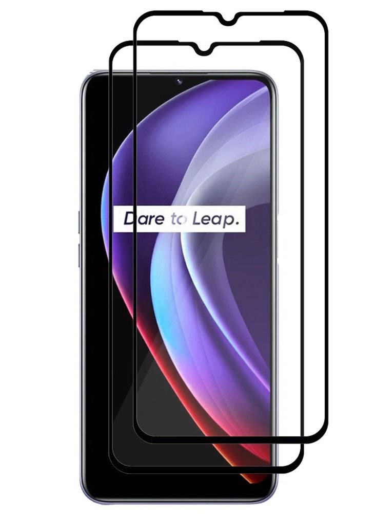 CATANES عبوة 2 واقي شاشة زجاجي مقسى كامل الغراء لجهاز ريلمي V11s 5G - Image 2