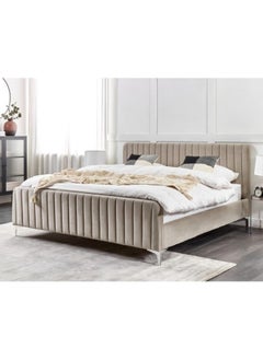 Bed and Mattress Home Sleep Haven Upholstered Single Size ( 100 X 190 ) Dark Beige Color Bed 