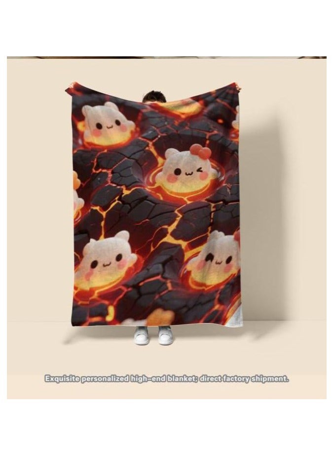 general Children's or student cartoon flannel thin blanket (warm and comfortable, suitable for sleep, games) 100cm*150cm - Image 3