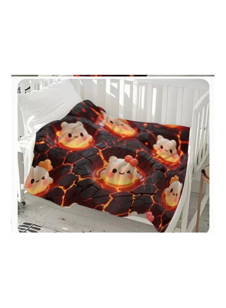 general Children's or student cartoon flannel thin blanket (warm and comfortable, suitable for sleep, games) 100cm*150cm - Image 1