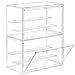 Freebat Clear Acrylic Display Case for Collectibles 3Tier Adjustable Figure Display with Magnetic Door Removable ShelvesStackable Dispaly box for Figures 2 Pack - Image 3