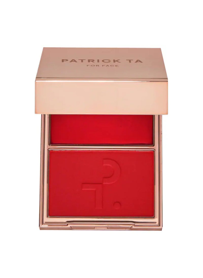 Patrick Ta PATRICK TA Major Headlines Double-Take Crème & Powder Blush Duo She Left Me On Red  - Image 1