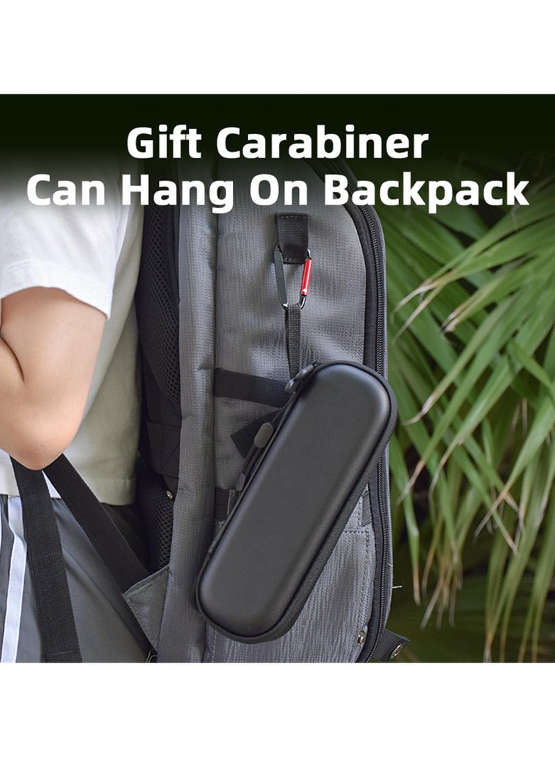 Carrying Case for DJI Osmo Pocket 3, Portable PU Leather Storage Case Protective Bag for DJI Osmo Pocket 3 Accessories (Black) - Image 4