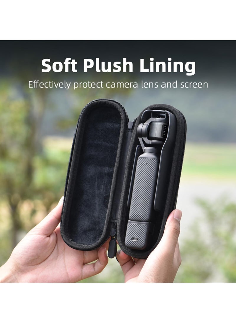 Carrying Case for DJI Osmo Pocket 3, Portable PU Leather Storage Case Protective Bag for DJI Osmo Pocket 3 Accessories (Black) - Image 2