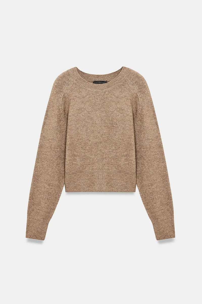 Dilvin Mocha Brown DILVIN Women's Knit Sweater for Women | Best Price UAE