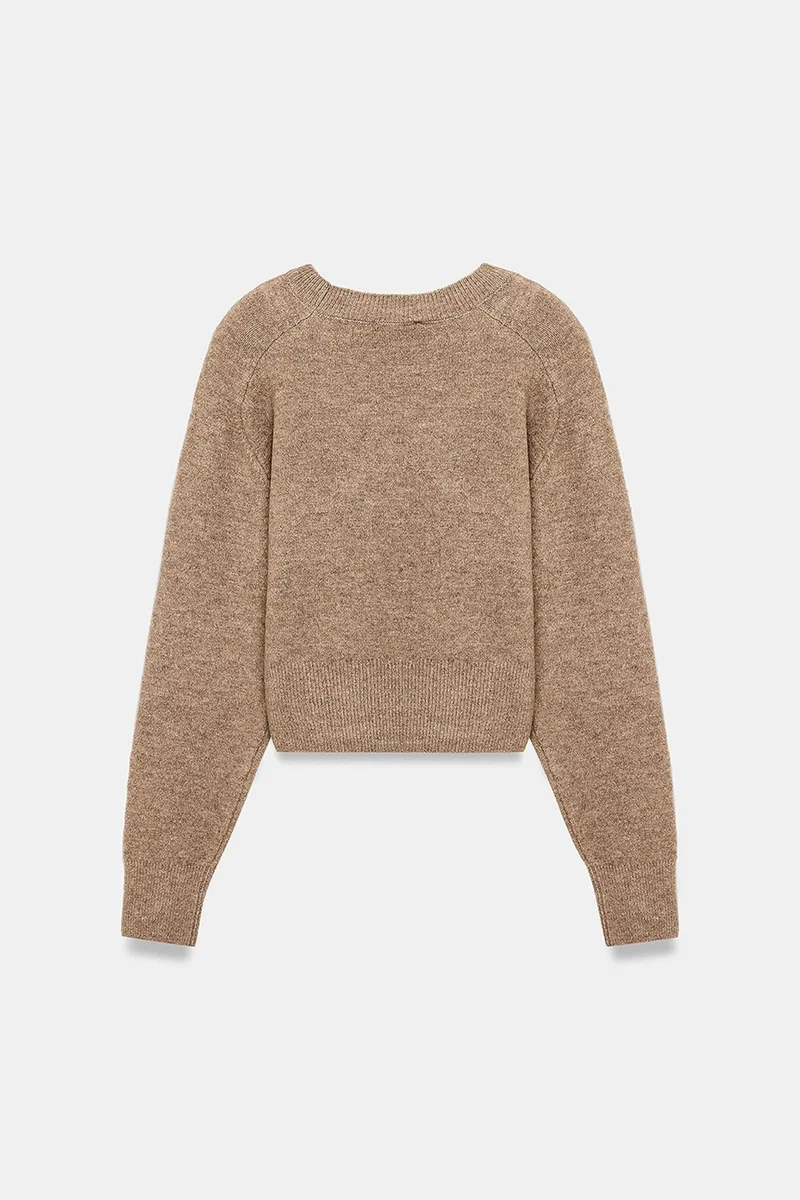 Dilvin Mocha Brown DILVIN Women's Knit Sweater for Women | Best Price UAE