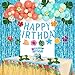 Amandir Summer Tropical Birthday Party Decorations Beach Theme Party Supplies with Table Cloth Happy Birthday Banner Aloha Hawaiian Luau Balloons Foil Fringe Curtains Hibiscus Palm Leaves Cake Toppers - Image 2
