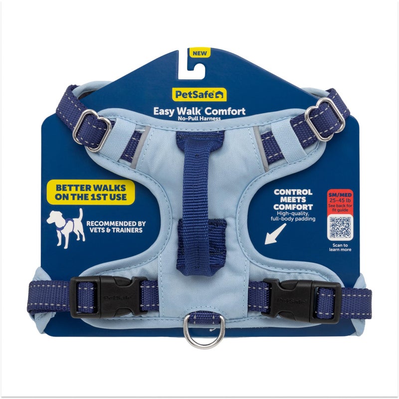 PetSafe Easy Walk Comfort NoPull Dog Harness FullBody Padding Better Walks on the First Use 5 Points of Adjustment SmallMedium Blue - Image 2