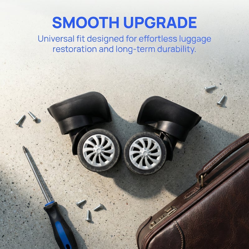 4pcs Suitcase Wheels Spare Rollers Luggage Replacement Swivel Wheels Casters - Image 4