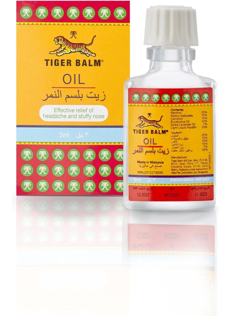 TIGER Oil For Headache And Stuffy Nose 3ml - Image 2