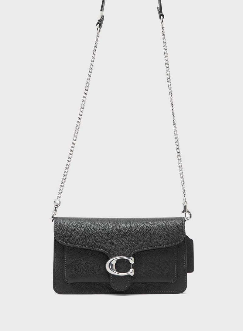 COACH Tabby Chain Clutch 21 in Polished Pebble Leather
