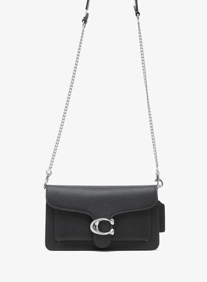 COACH Tabby Chain Clutch 21 in Polished Pebble Leather