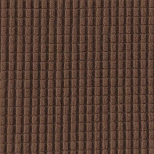Easy-Going Stretch Futon Slipcover Armless Futon Bed Cover Furniture Protector Without Armrests with Elastic Bottom for Kids, Soft Jacquard Fabric Small Checks (Large, Brown) - Image 5