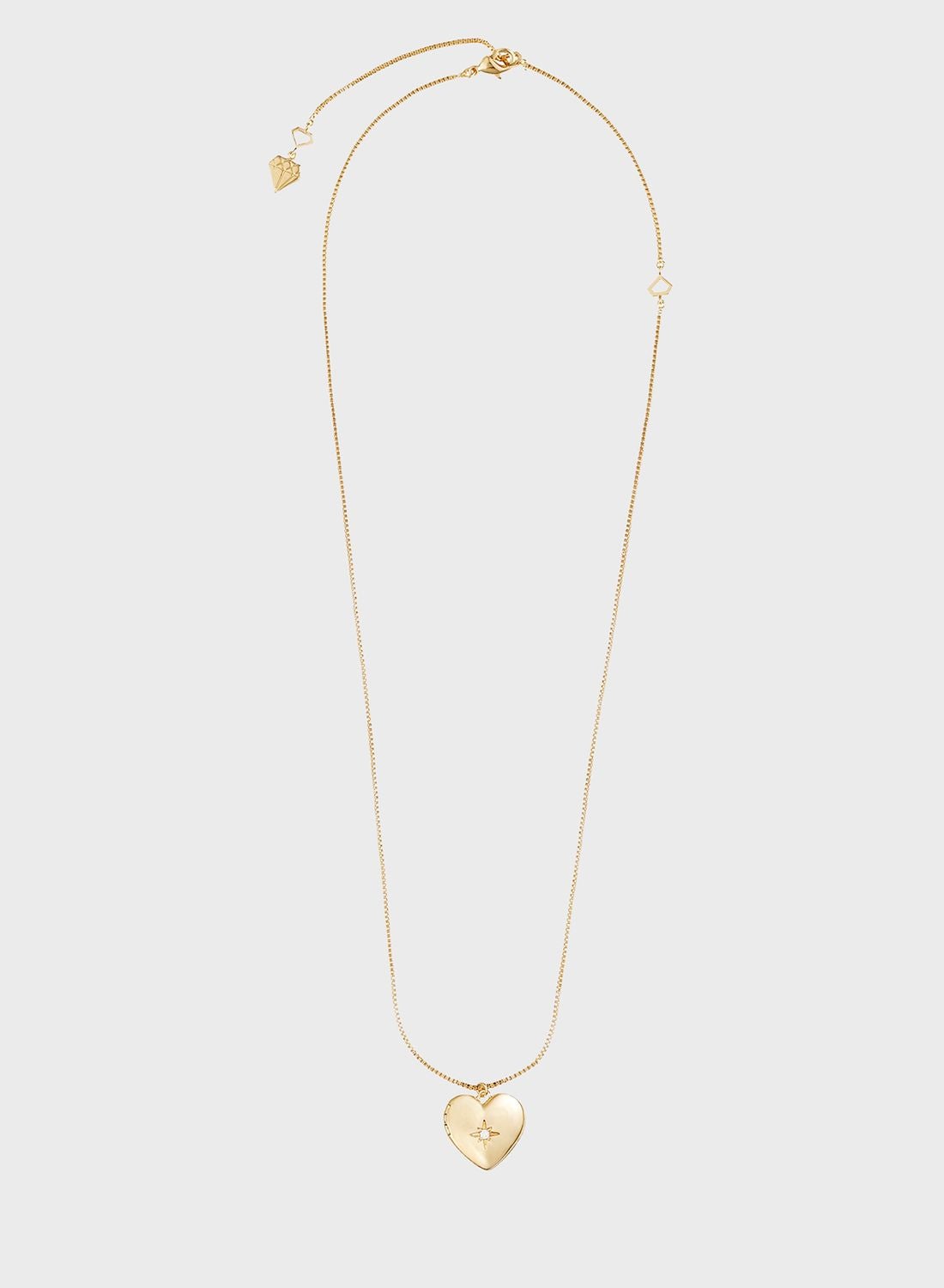 Buy Wanderlust + Co Gold Heart Locket Necklace for Women in Oman