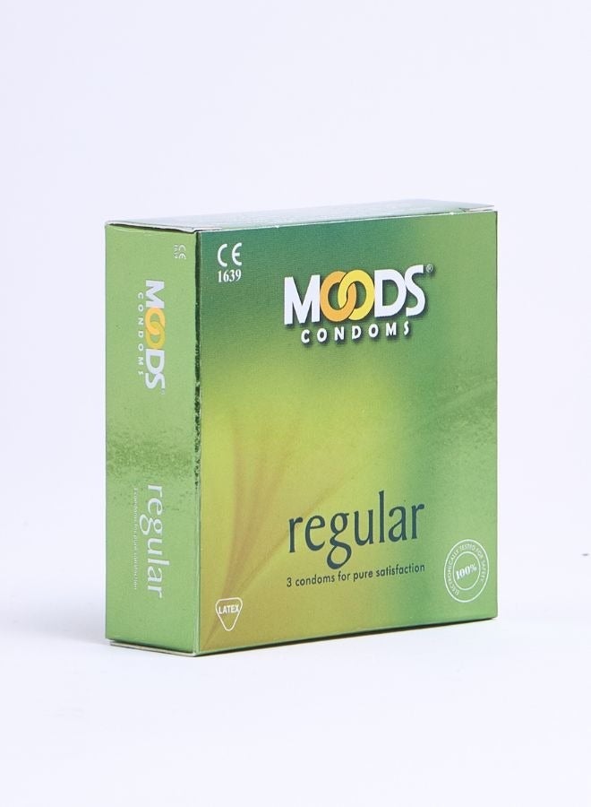 Moods واقيات ذكرية عادية 3 قطع - Image 1