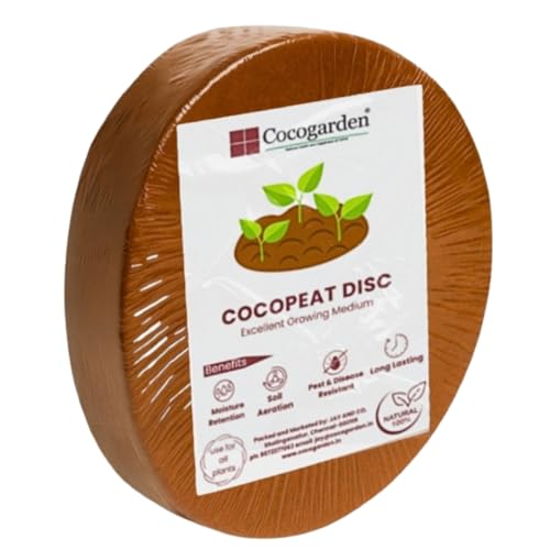 Cocogarden Cocopeat Disc (100 mm, Pack of 1) | for Seedling, Germination, Home Gardening, Potting Soil Mix for Plants, Hydroponics - Image 1
