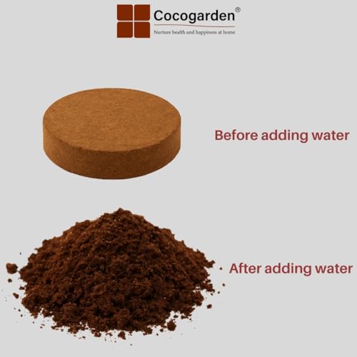 Cocogarden Cocopeat Disc (100 mm, Pack of 1) | for Seedling, Germination, Home Gardening, Potting Soil Mix for Plants, Hydroponics - Image 3