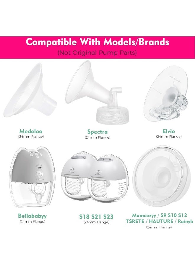 Durceler 15mm Silicone Flange Inserts Compatible with Medela/Spectra/Elvie - Image 3