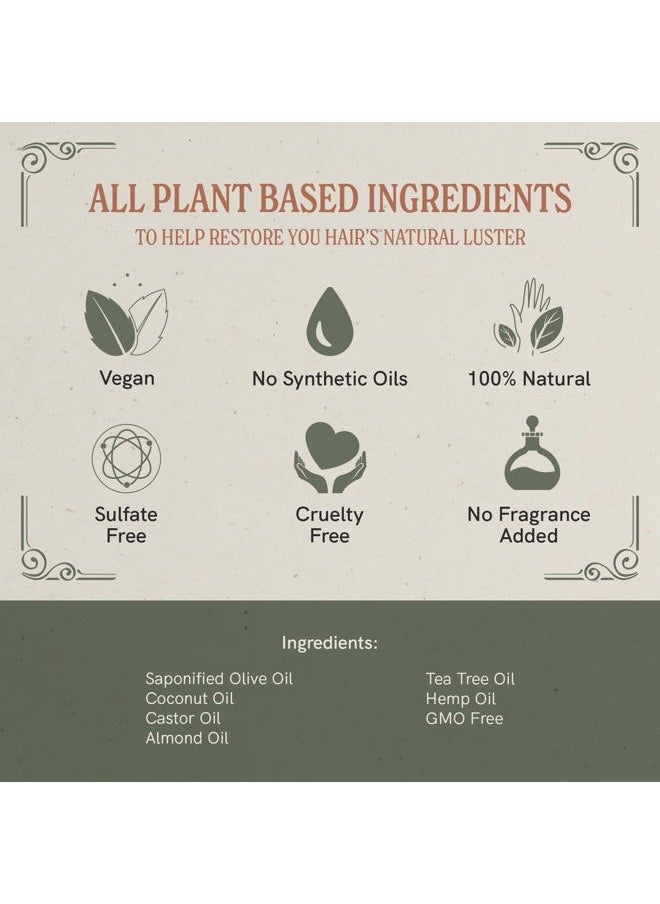 J·R·LIGGETT'S All-Natural Tea Tree Oil Shampoo Bar | Solid Dry Bar For Sensitive And Itchy Scalp | For Natural And Oily Hair | Sulfate-Free With Antioxidants and Vitamins | 1 pk | Tee Tree Oil | 3.5Oz  - Image 3