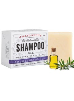J·R·LIGGETT'S All-Natural Tea Tree Oil Shampoo Bar | Solid Dry Bar For Sensitive And Itchy Scalp | For Natural And Oily Hair | Sulfate-Free With Antioxidants and Vitamins | 1 pk | Tee Tree Oil | 3.5Oz  - Image 1