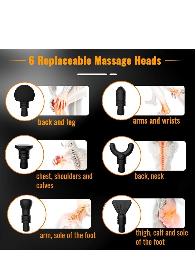 massage Gun Deep Tissue Muscle Massage Gun for Athletes, Percussion Muscle Massager Portable Handheld Deep Tissue Massager with LCD Touch Screen, 30 Speeds Electric Sport Massager to Relief Pain - Image 5