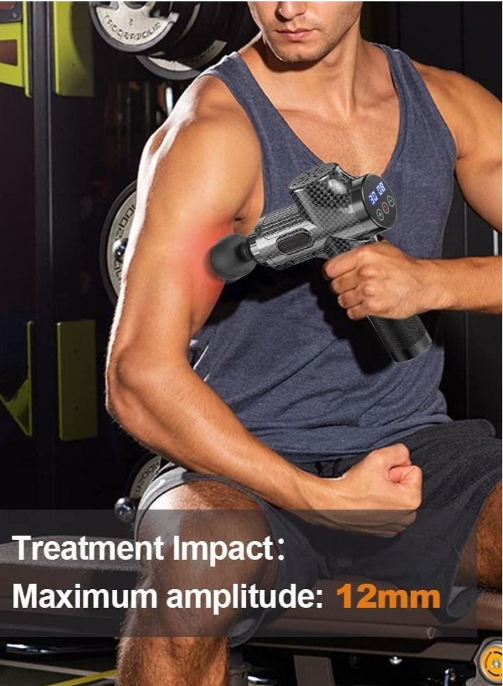 massage Gun Deep Tissue Muscle Massage Gun for Athletes, Percussion Muscle Massager Portable Handheld Deep Tissue Massager with LCD Touch Screen, 30 Speeds Electric Sport Massager to Relief Pain - Image 2