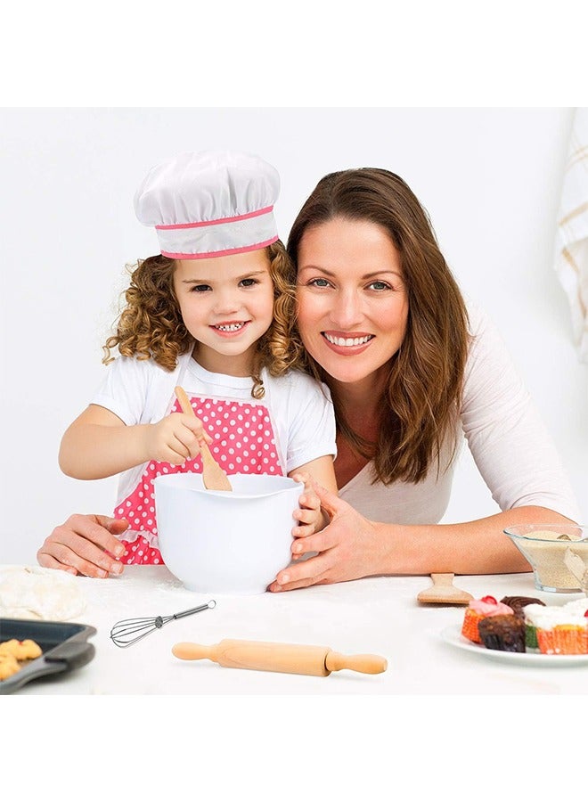13Pcs Set Kids Cooking Baking, Kids Chef Role Play Costume Set, Chef Hat and Matching Pink Apron Children Dress up Pretend Gift for Girls - Image 5