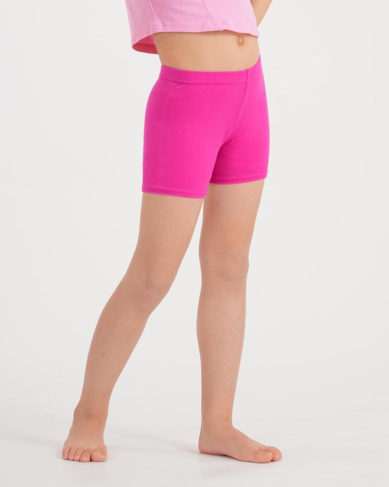 BOOPH 5 Pack Girls Bike Shorts Cotton Cartwheel Shorts for Dance & Under Dresses Black/Navy/Rose/Pink/Light Gray 12-14 Years - Image 2