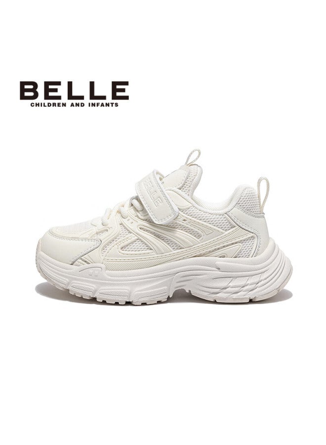 Belle Kids Sports Shoes Autumn Casual School Running Shoes Dad Sneakers For Boys And Girls Beige Size 31 - Image 2