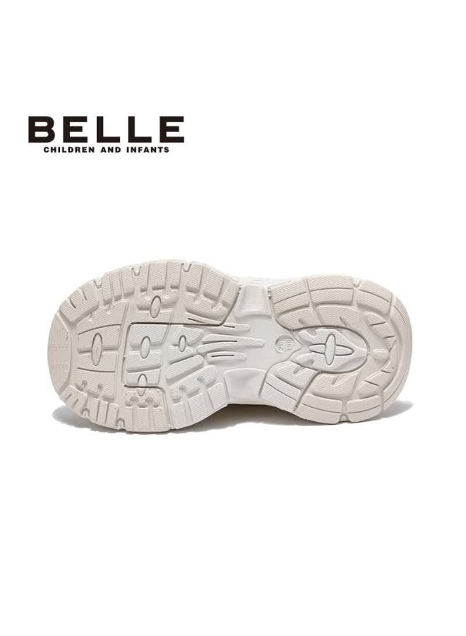 Belle Kids Sports Shoes Autumn Casual School Running Shoes Dad Sneakers For Boys And Girls Beige Size 31 - Image 4